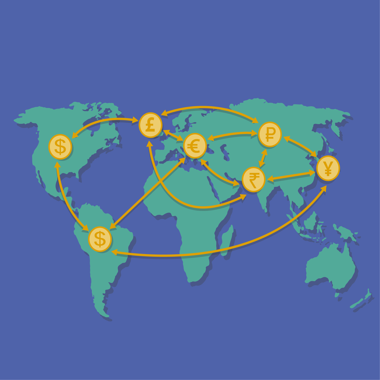 World map illustrating cross-border taxation and global financial flows.